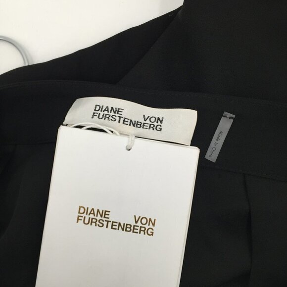 DVF Diane von Furstenberg Genesis crop crepe trousers pants black skinny new 2 - Picture 5 of 6